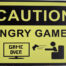 Retro metalen bord limited edition - Caution angry gamer