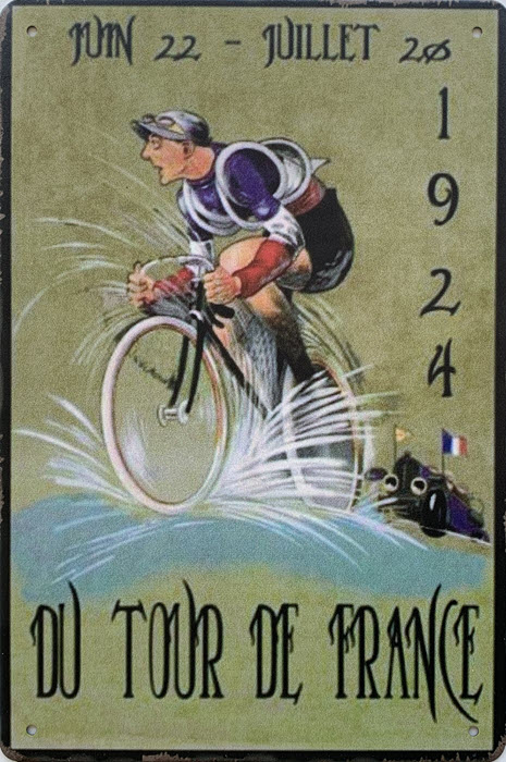 Retro metalen bord limited edition - Du Tour de France
