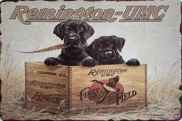 Retro metalen bord limited edition - Remington-umc