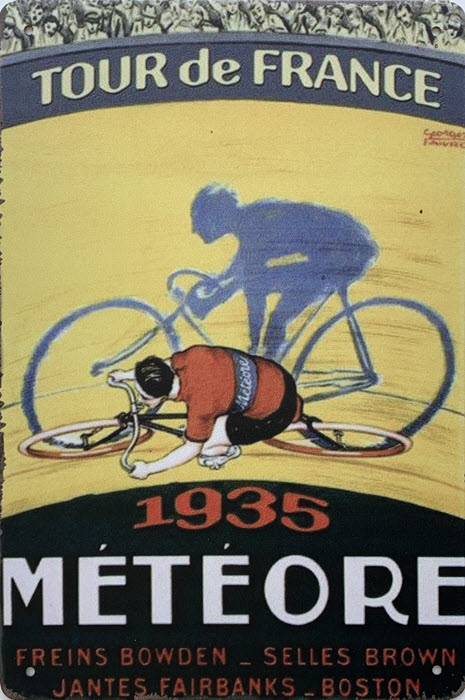 Retro metalen bord limited edition - Tour de France