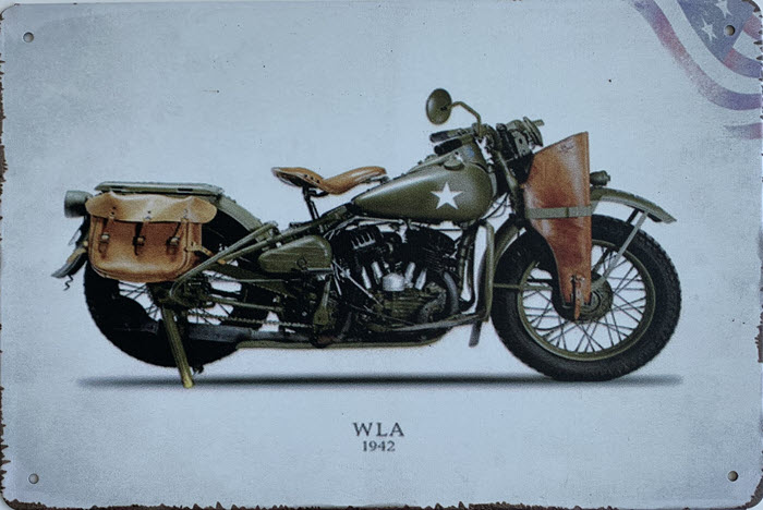Retro metalen bord limited edition - WLA 1942