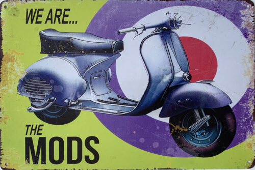 Retro metalen bord limited edition - We are the mods