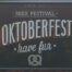 Retro metalen bord nummerplaat - Beer festival Oktoberfest