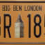 Retro metalen bord nummerplaat - Big ben London