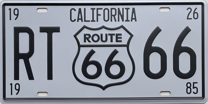 Retro metalen bord nummerplaat - California route 66