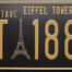 Retro metalen bord nummerplaat - Eiffel tower
