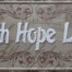 Retro metalen bord nummerplaat - Faith hope love