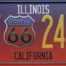 Retro metalen bord nummerplaat - Illinois California