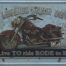 Retro metalen bord nummerplaat - Live to ride rode to live