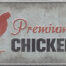 Retro metalen bord nummerplaat - Premium chicken