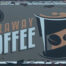 Retro metalen bord nummerplaat - Takeaway coffee