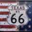 Retro metalen bord nummerplaat - Texas US 66