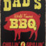 Retro metalen bord vlak - Dad's world famous BBQ