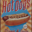 Retro metalen bord vlak - Delicious hotdogs