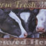 Retro metalen bord vlak - Farm fresh milk