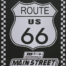 Retro metalen bord vlak - Gets your kicks on Route US 66