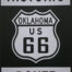 Retro metalen bord vlak - Historic Oklahoma US 66 Route
