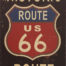Retro metalen bord vlak - Historic Route US 66 Route