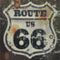 Retro metalen bord vlak - Route US 66 2