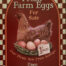 Retro metalen bord vlak - Fresh farm eggs