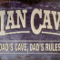 Retro metalen bord vlak - Man cave dad's cave, dad's rules