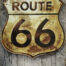 Retro metalen bord vlak - Route 66 feel the freedom