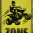 Retro metalen bord limited edition - 4 Wheeler zone