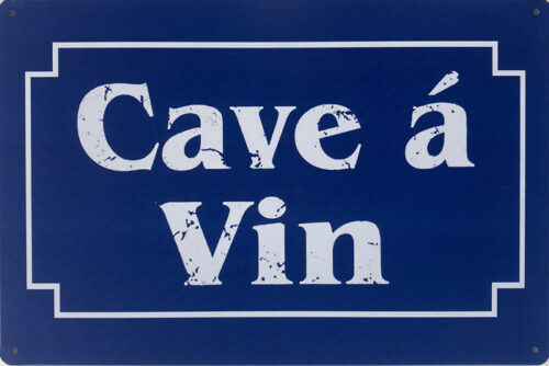Retro metalen bord limited edition - Cave à vin