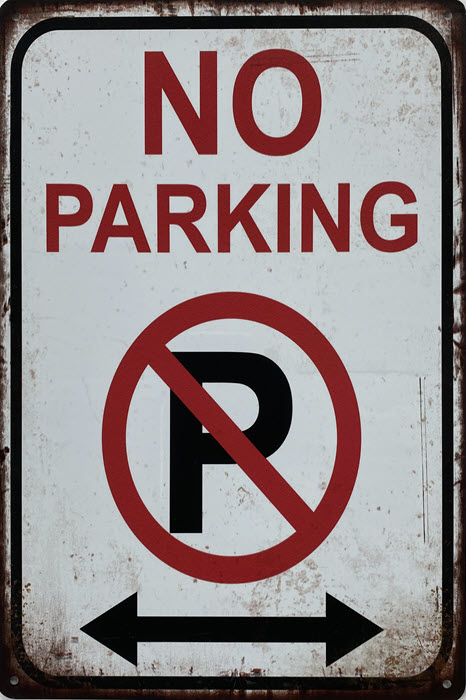 Retro metalen bord limited edition - No parking