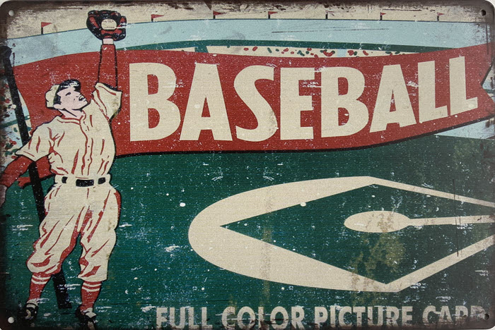 Retro metalen bord limited edition - Baseball