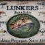 Retro metalen bord limited edition - Lunkers fishing purveyors since 1895