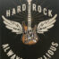 Retro metalen bord vlak - Hard rock always rebellious