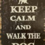 Retro metalen bord vlak - Keep calm and walk the dog