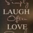 Retro metalen bord vlak - Live laugh love