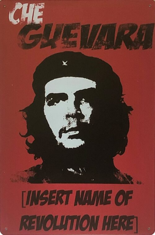 Retro metalen bord vlak - Che Guevara