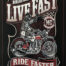 Retro metalen bord vlak - Bikers rule live fast