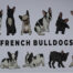 Retro metalen bord vlak - French bulldogs