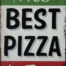 Retro metalen bord vlak - The best pizza in town
