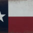 Retro metalen bord vlak - Vlag Texas