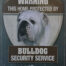 Retro metalen bord vlak - Bulldog security service