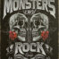 Retro metalen bord vlak - Monsters of rock