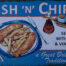 Retro metalen bord vlak - Fish 'n' chips