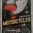 Retro metalen bord vlak - American motorcycles