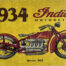 Retro metalen bord vlak - Indian motorcycle 1934