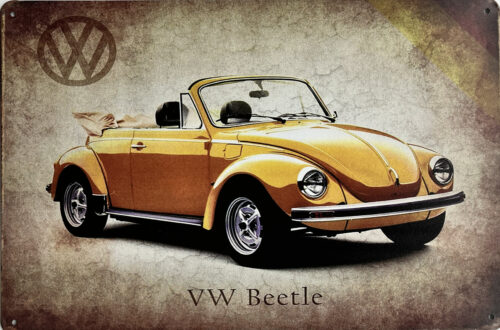 Retro metalen bord vlak - Volkswagen Beetle